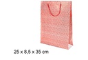 Saco de presente estrela vermelha 25x8,5 cm