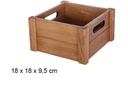 Caja madera cuadrada caoba 18 cm