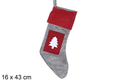[109467] Felt Christmas sock 16x43 cm
