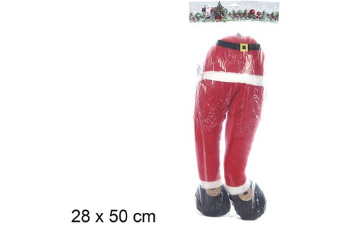 [109480] Pernas de Papai Noel com gancho 28x50 cm