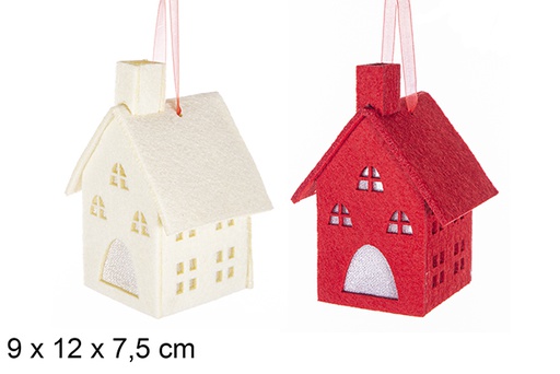 [109534] Lanterna con decorazioni natalizie a LED assortite 9x12 cm