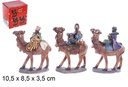 Pack 3 Reyes Magos a camello 10 cm