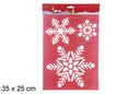 Plantilla Navidad copos de nieve 35x25 cm