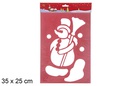 Plantilla Navidad muñeco de nieve 35x25 cm