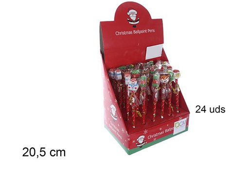 [109822] Matita decorata natalizia assortita 20,5 cm