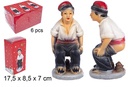 Pastor resina cagando 18 cm
