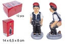Pastor con chaleco resina cagando 14 cm