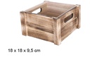 Caja madera cuadrada vintage 18 cm