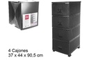 Cajonera ratan negra 4 cajones