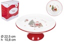 Tartera cerámica Navidad decorada Papa Noel 22,5 cm