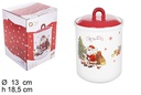Bote cerámica Navidad 13 cm