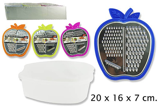[107930] Apple-shaped grater with container  20x16 cm