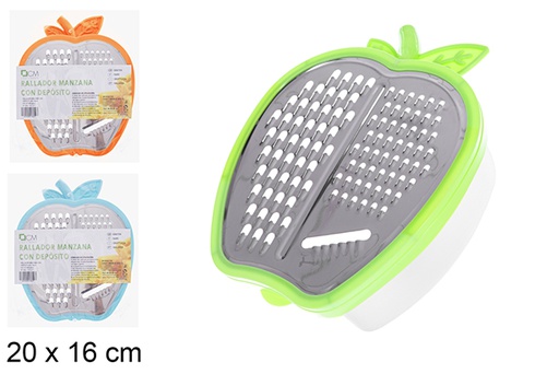 [107930] Apple-shaped grater with container  20x16 cm