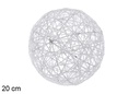 Bola Navidad trenzada blanco brillo 20 cm