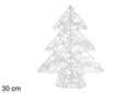Figurine arbre tressé blanc brillant 30 cm