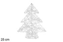 Figurine arbre tressé blanc brillant 25 cm