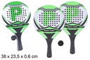 Juego paletas playa redonda decorado beach padel