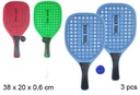 Rectangular beach racket set decorated beach padel