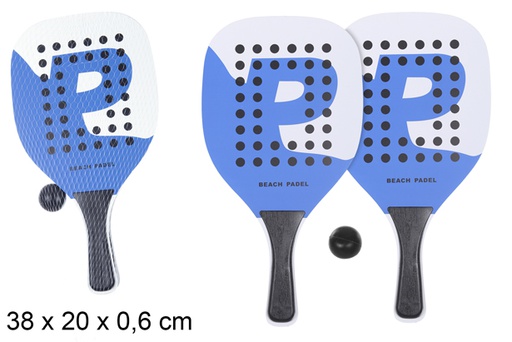 [108621] Rectangular beach racket set decorated Beach Padel