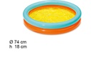 Piscina hinchable 2 anillos redonda colores 74 cm