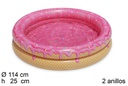 Piscina inflável de 2 anéis gelado 114 cm