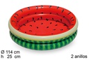 Piscina inflável de 2 anéis melancia 114 cm