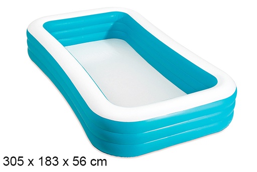 [204445] Inflatable rectangular pool 305x183 cm
