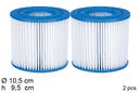 Pack 2 filtros depuradora cartucho 10,5x9,5 cm