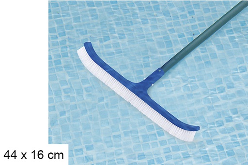 [204460] Brosse de nettoyage de piscine courbée 44 cm