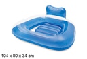 Sillón hinchable Comfort Lounge azul 104x80 cm