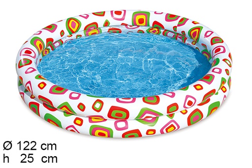 [204471] 2 ring pool decorated 122 cm