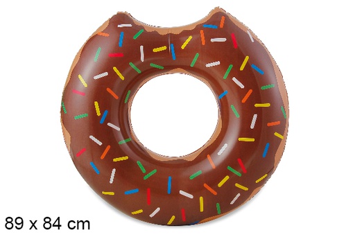 [204405] Flotador hinchable donut chocolate 89x84cm
