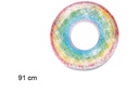 Flotador hinchable arcoiris purpurina