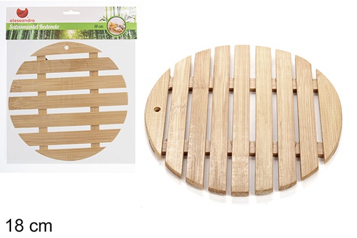 [107978] Round bamboo placemat 18 cm