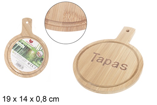 [108384] Bamboo board with handle for Tapas 19x14 cm