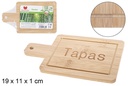 Tabla bambú con mango para Tapa 19x11 cm