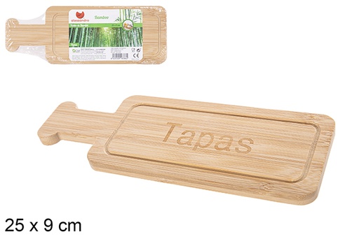 [108386] Bamboo board with handle for Tapas 29x19 cm