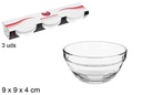 Pack 3 bowl cristal 9 cm