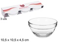 Pack 3 bowl cristal 10,5 cm