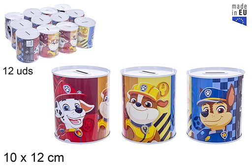[108679] Metal piggy bank Paw Patrol Boy 10x12 cm