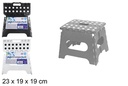 Folding plastic stool three assorted colors 19 cm