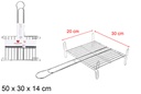 Parrilla metal doble 50x30 cm