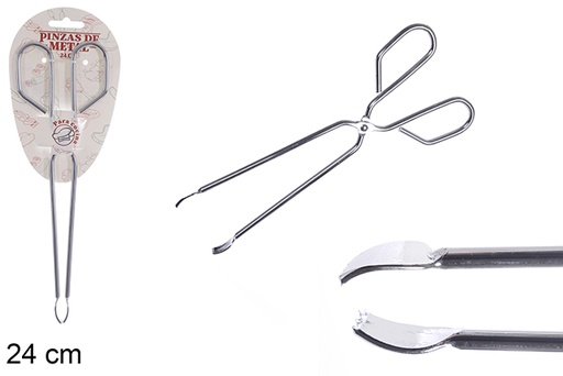 [108315] Pinças de cozinha metálicas 24 cm