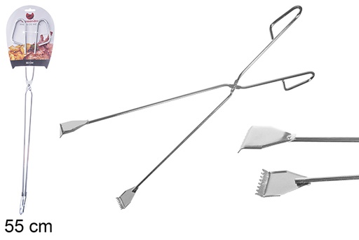 [108318] Pinças de cozinha metálicas 55 cm