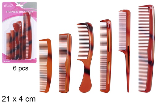 [108354] Pack 6 two-color combs
