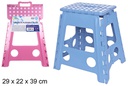 Folding plastic stool two assorted colors 39 cm 
