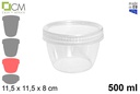 Envase tarrina plástico con rosca 500 ml