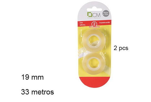[108984] blister 2 rolos de fita adesiva