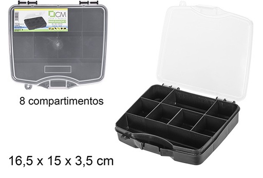 [109756] BOÃTE Ã OUTILS 8 COMPARTIMENTS 16.5X15CM