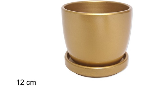 [110307] Macetero ceramica oro 10cm